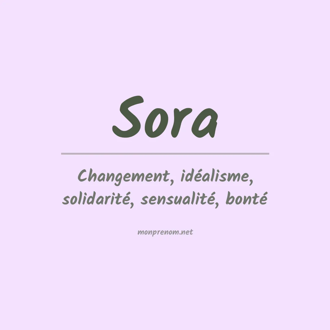 Signification du Prénom Sora