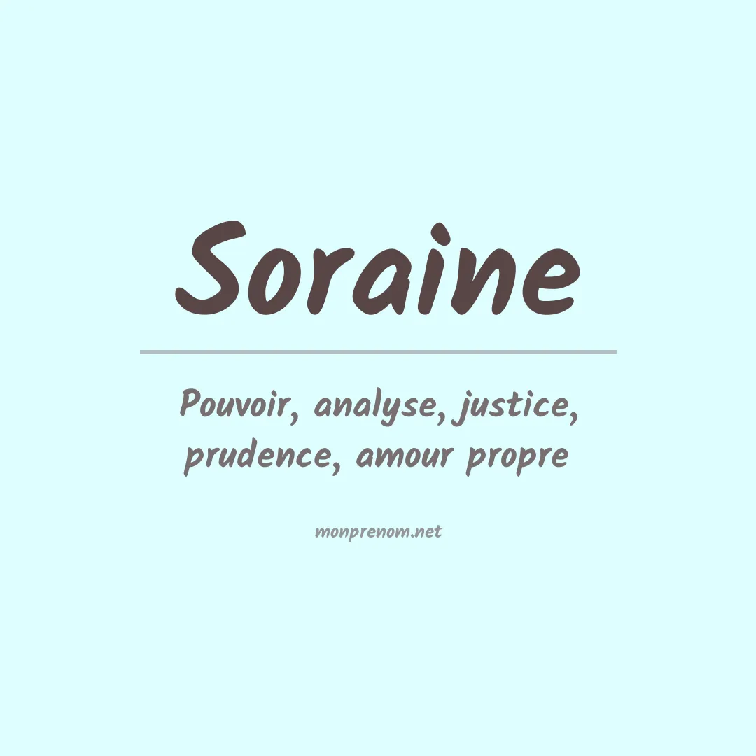 Signification du Prénom Soraine Signification du Prénom Soraine