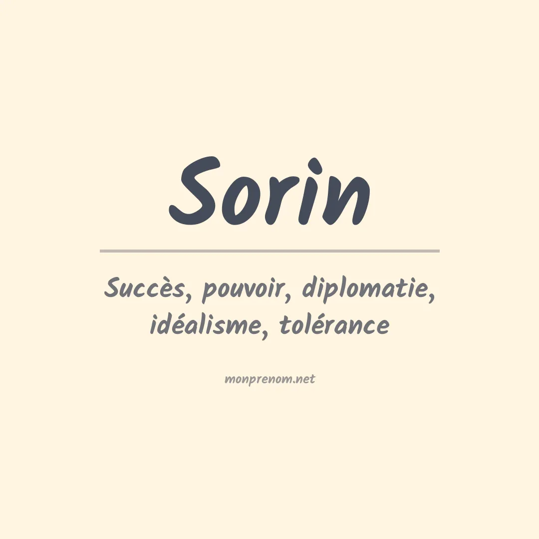 Signification du Prénom Sorin