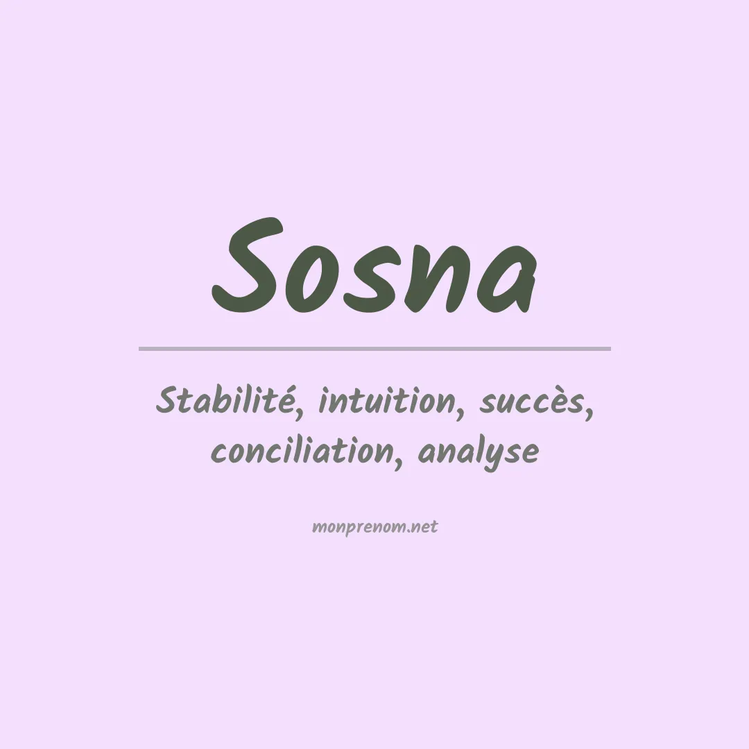 Signification du Prénom Sosna