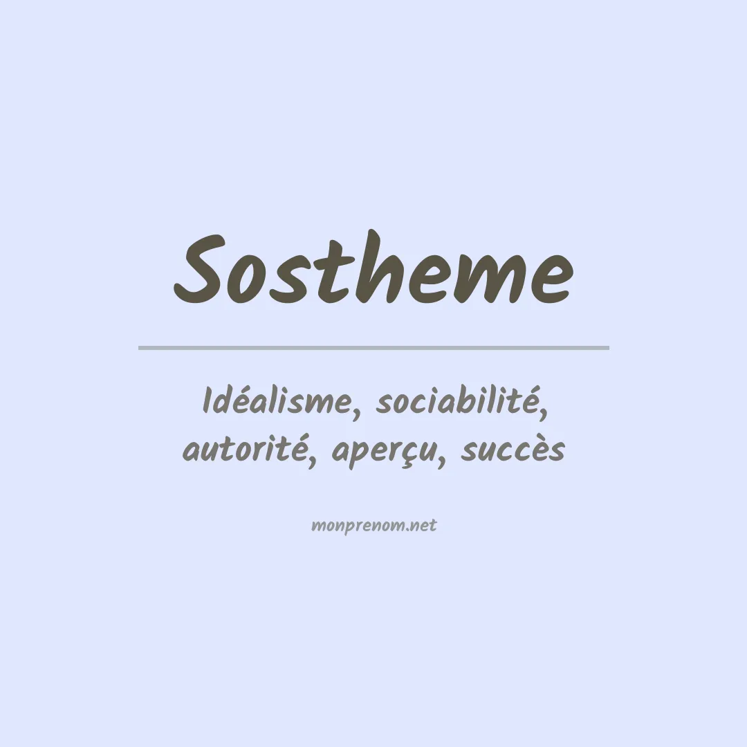 Signification du Prénom Sostheme Signification du Prénom Sostheme