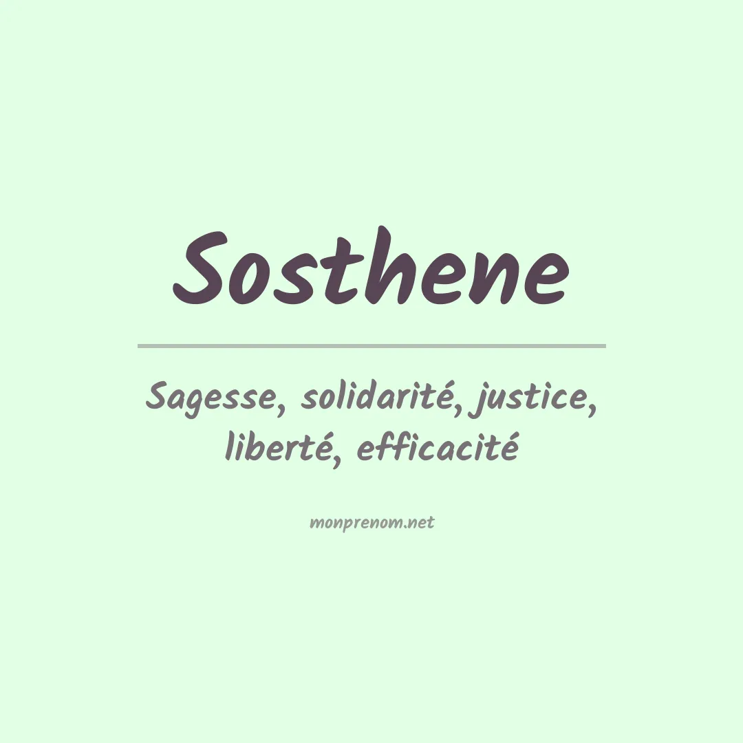 Signification du Prénom Sosthene