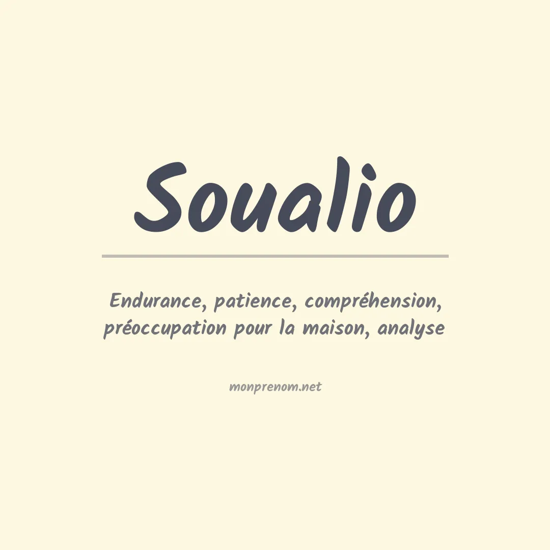 Signification du Prénom Soualio Signification du Prénom Soualio
