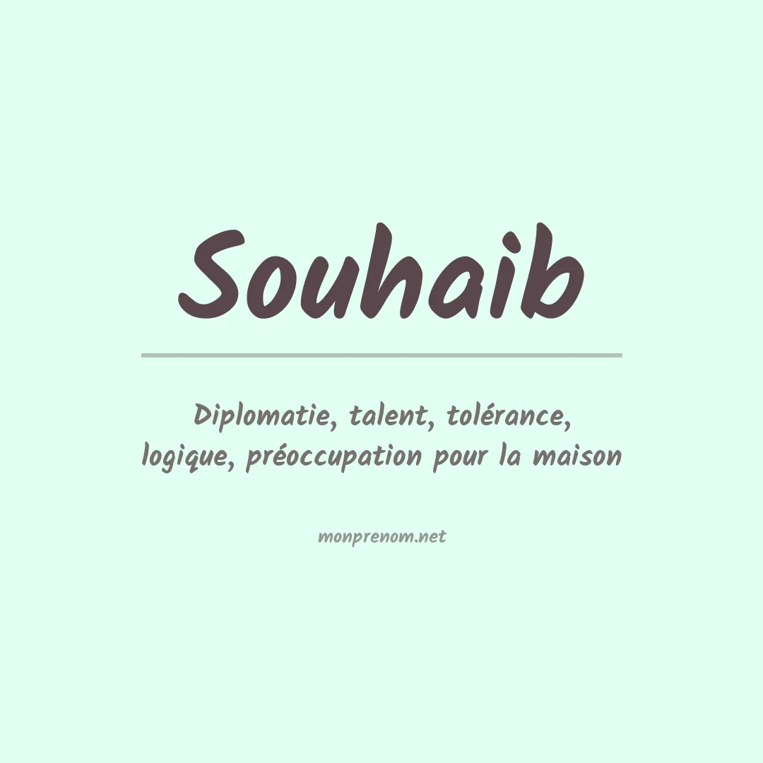 Signification du Prénom Souhaib Signification du Prénom Souhaib