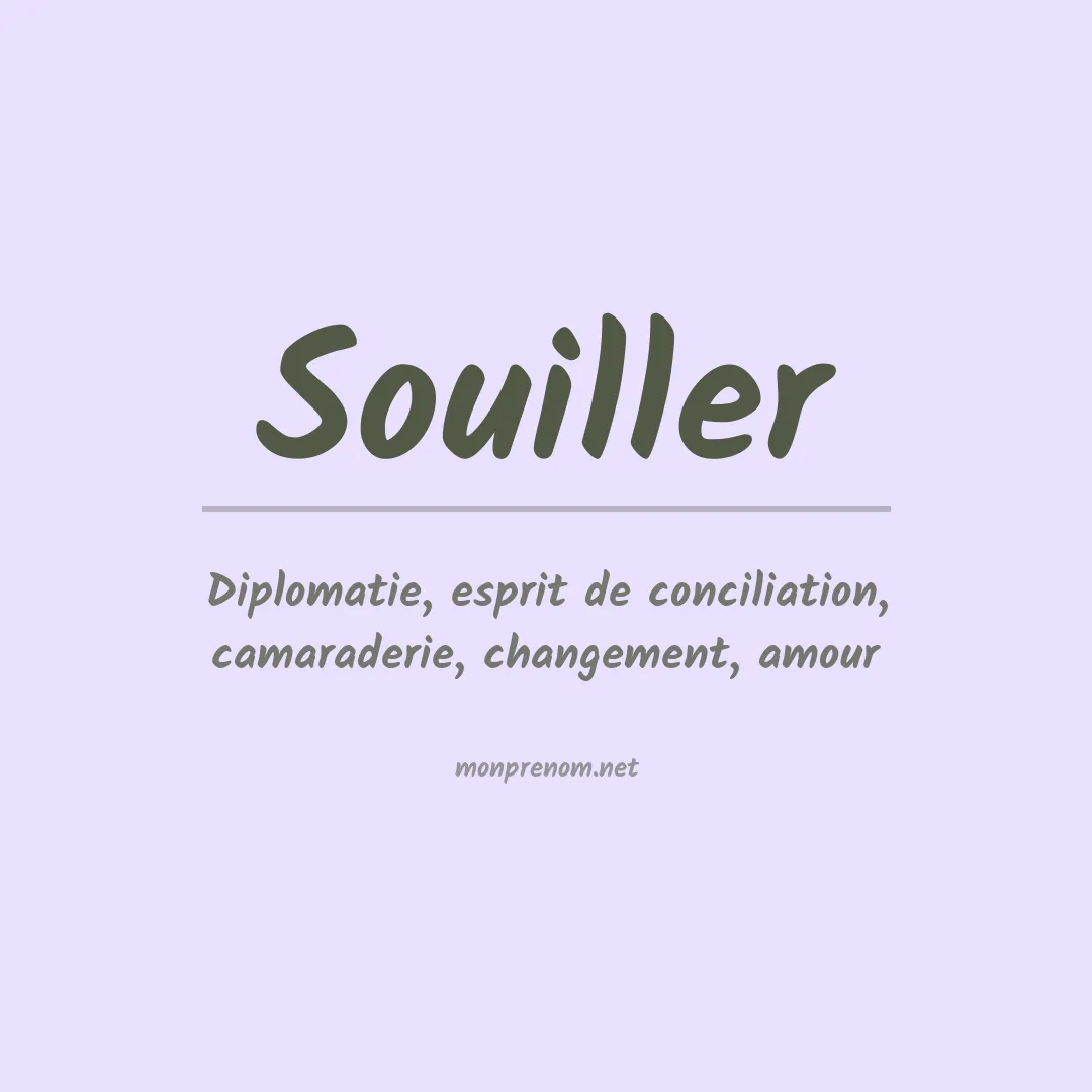Signification du Prénom Souiller Signification du Prénom Souiller