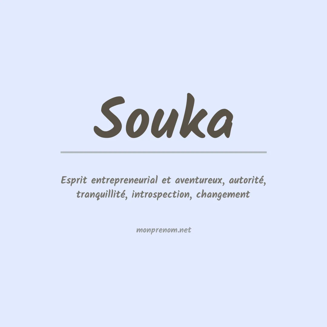 Signification du Prénom Souka