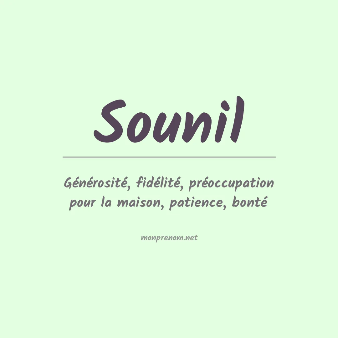 Signification du Prénom Sounil Signification du Prénom Sounil