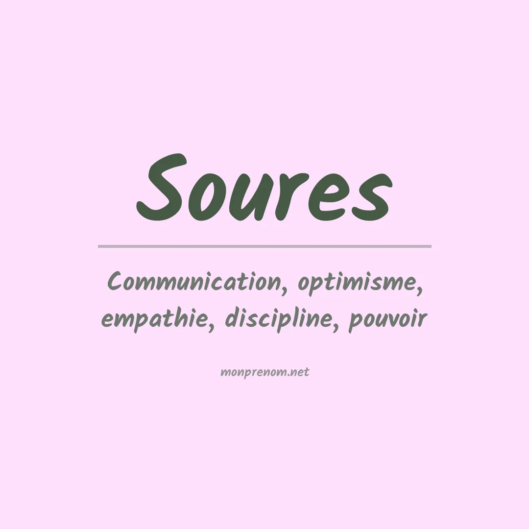 Signification du Prénom Soures