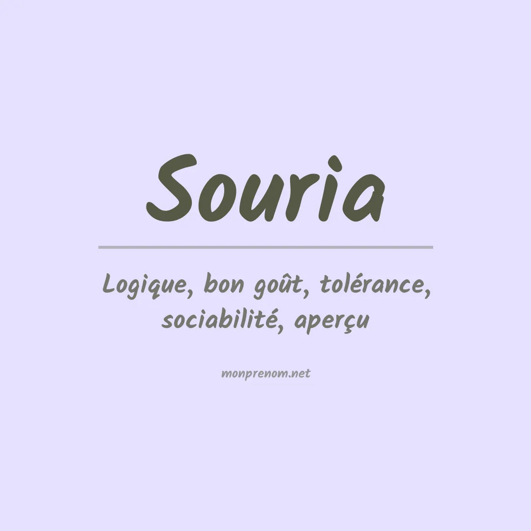 Signification du Prénom Souria Signification du Prénom Souria