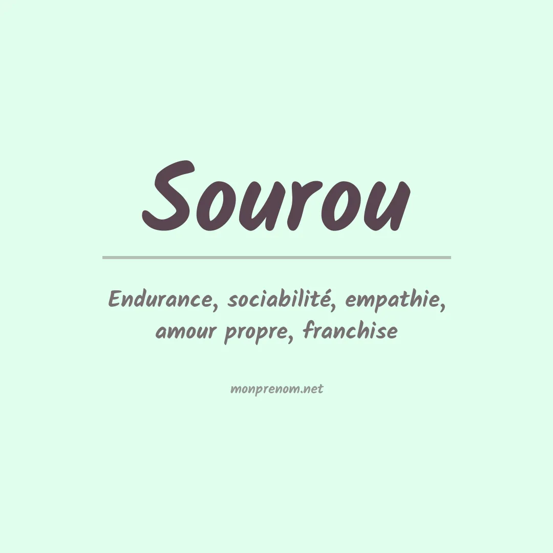 Signification du Prénom Sourou Signification du Prénom Sourou