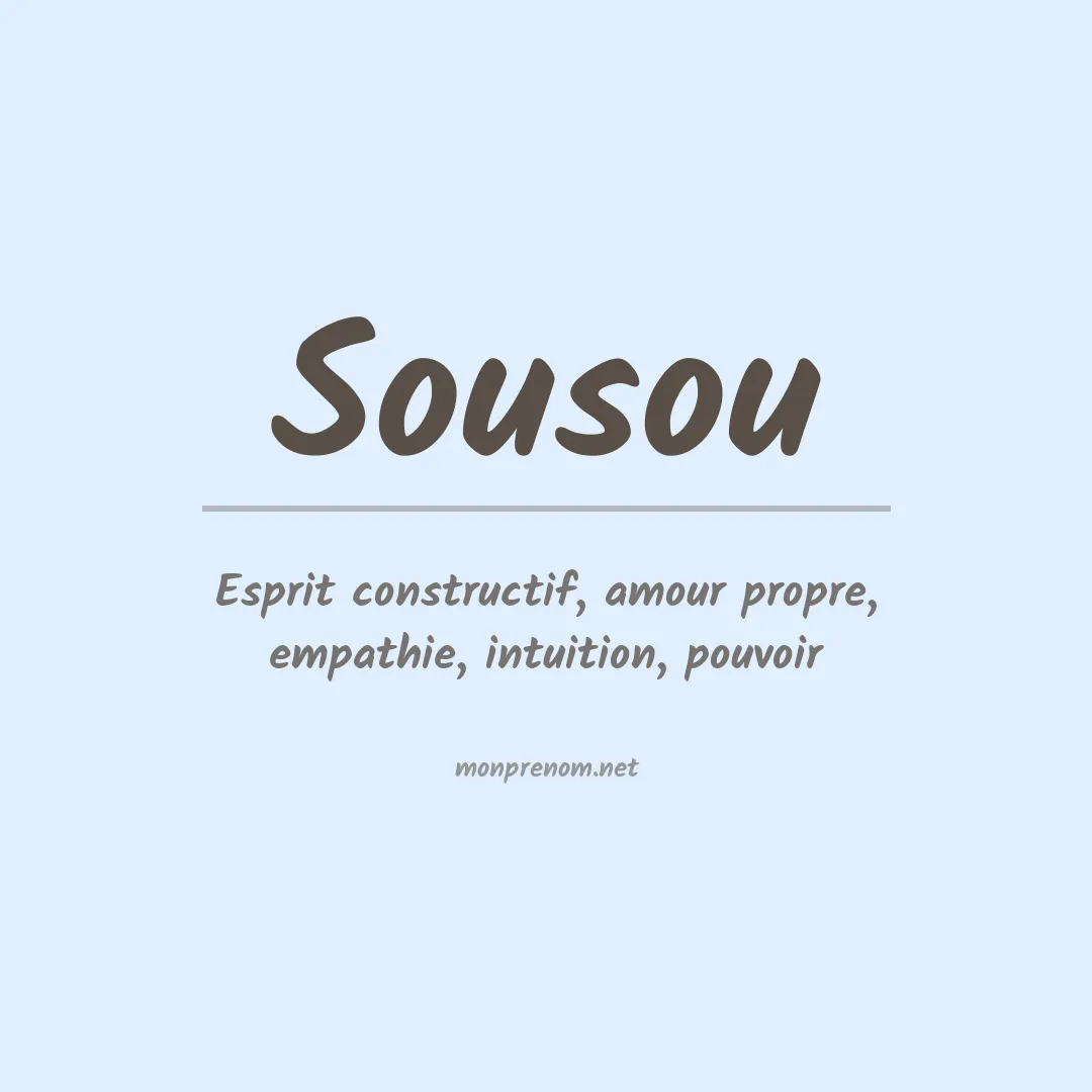 Signification du Prénom Sousou Signification du Prénom Sousou