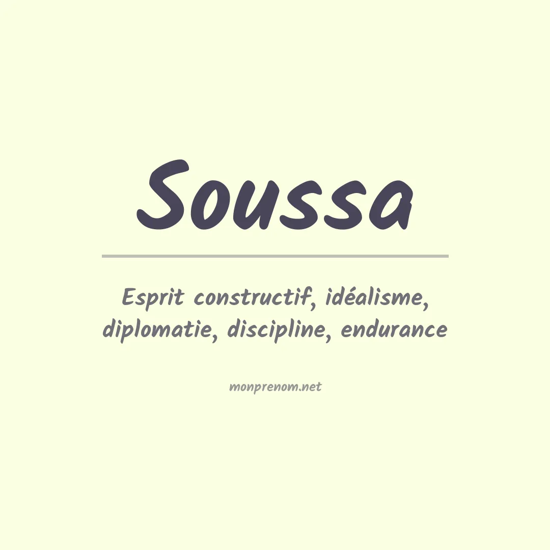 Signification du Prénom Soussa Signification du Prénom Soussa