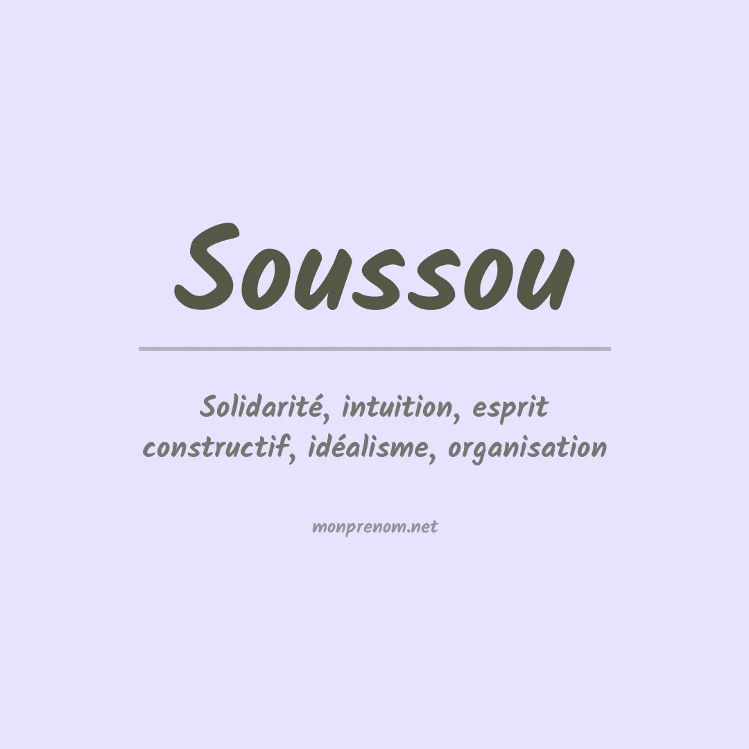 Signification du Prénom Soussou Signification du Prénom Soussou
