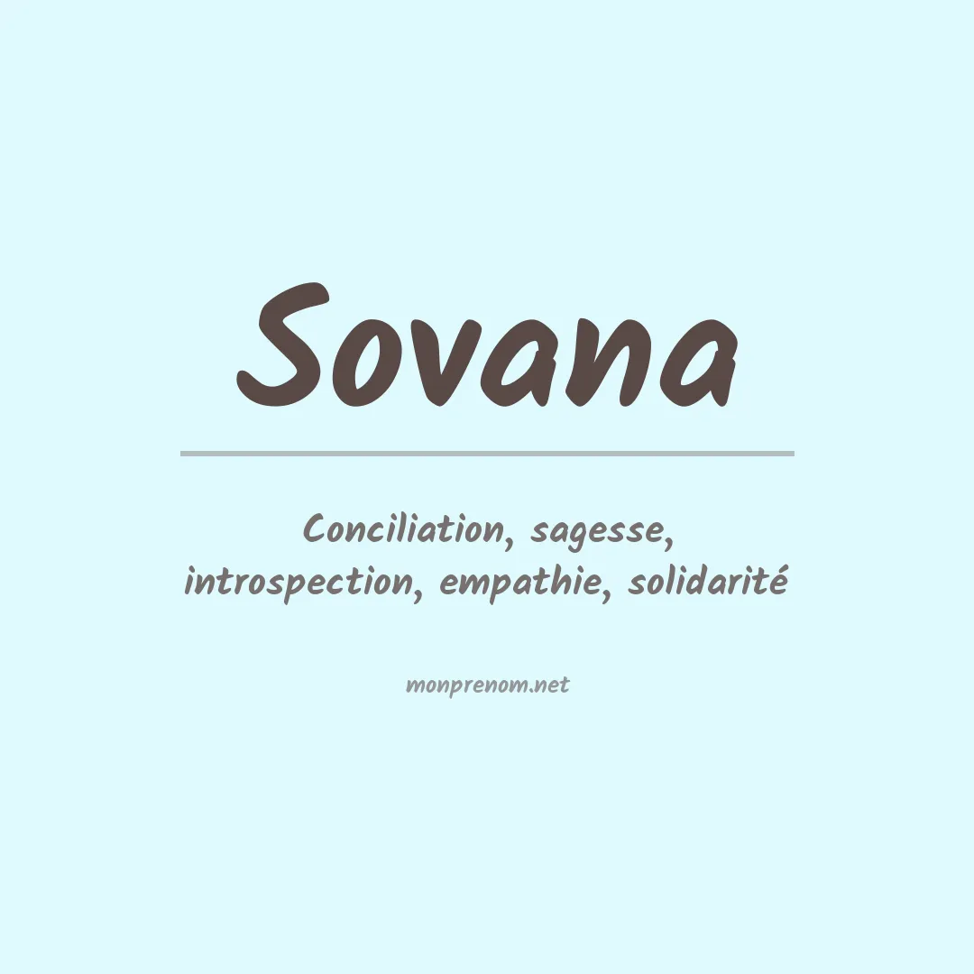 Signification du Prénom Sovana Signification du Prénom Sovana