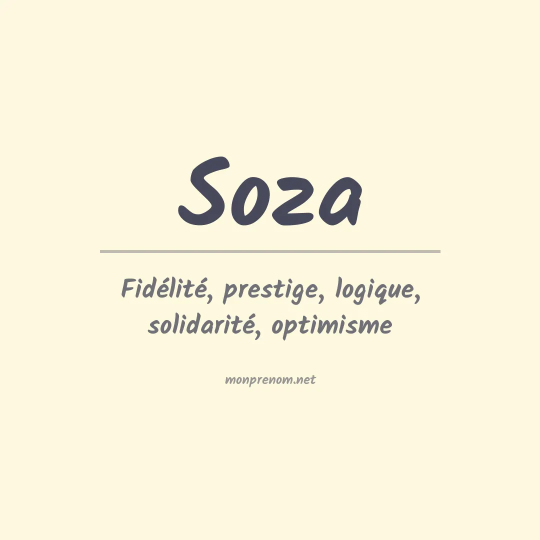 Signification du Prénom Soza