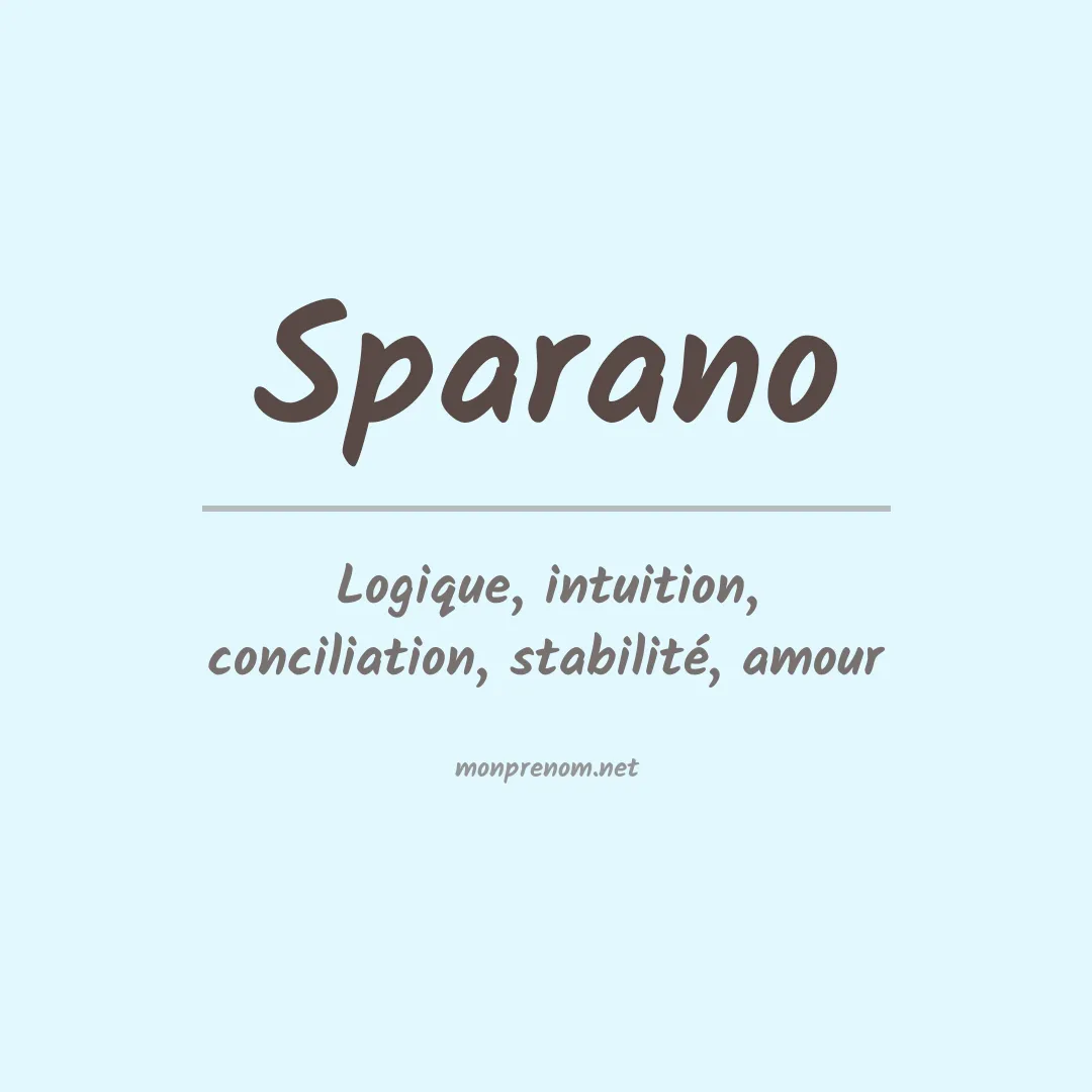 Signification du Prénom Sparano