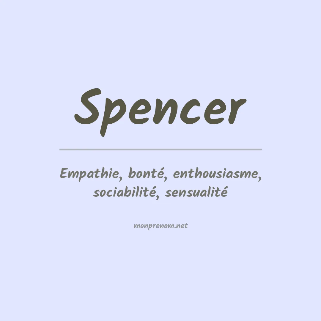 Signification du Prénom Spencer