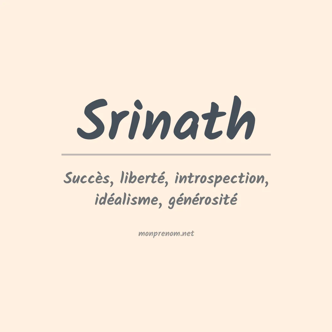Signification du Prénom Srinath Signification du Prénom Srinath