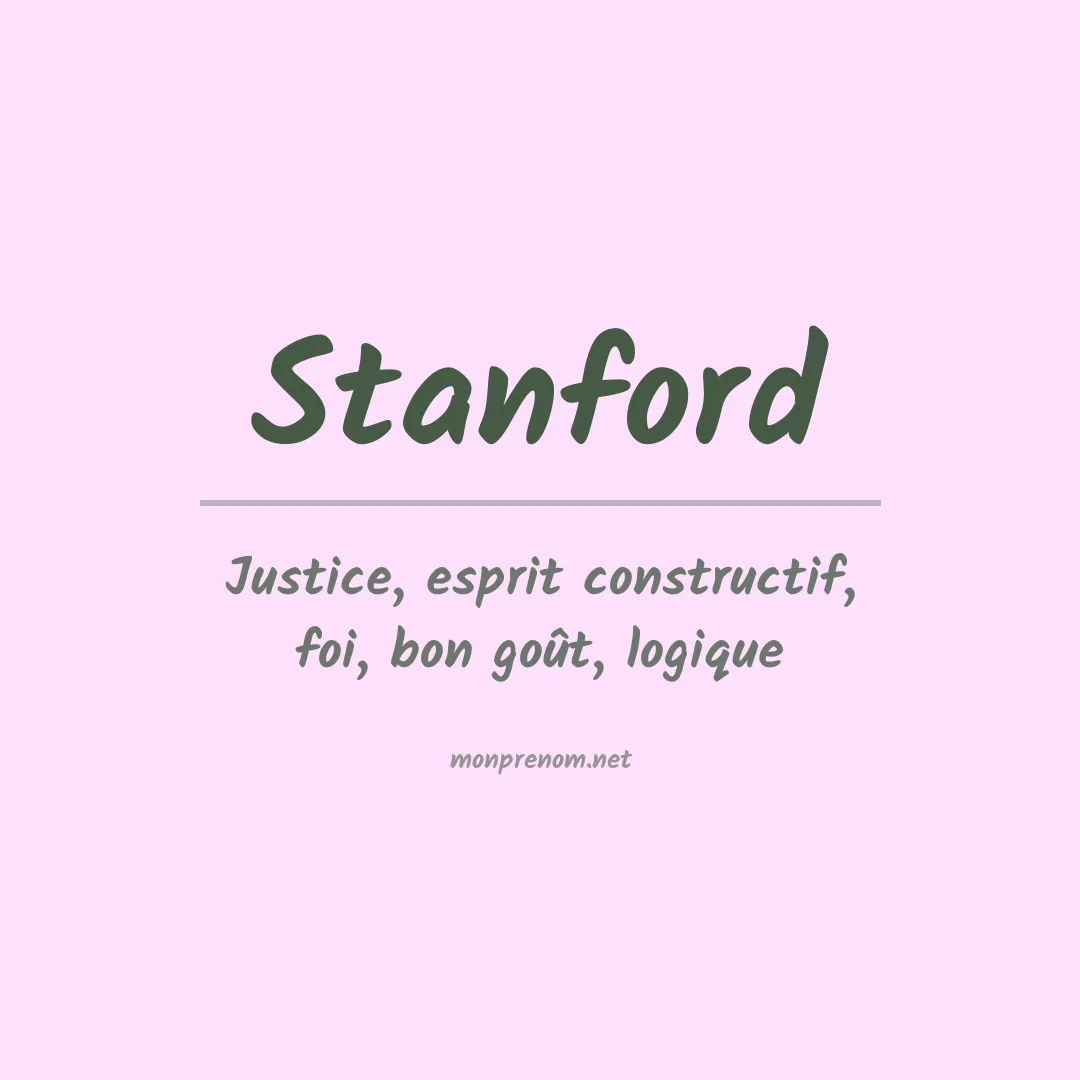 Signification du Prénom Stanford