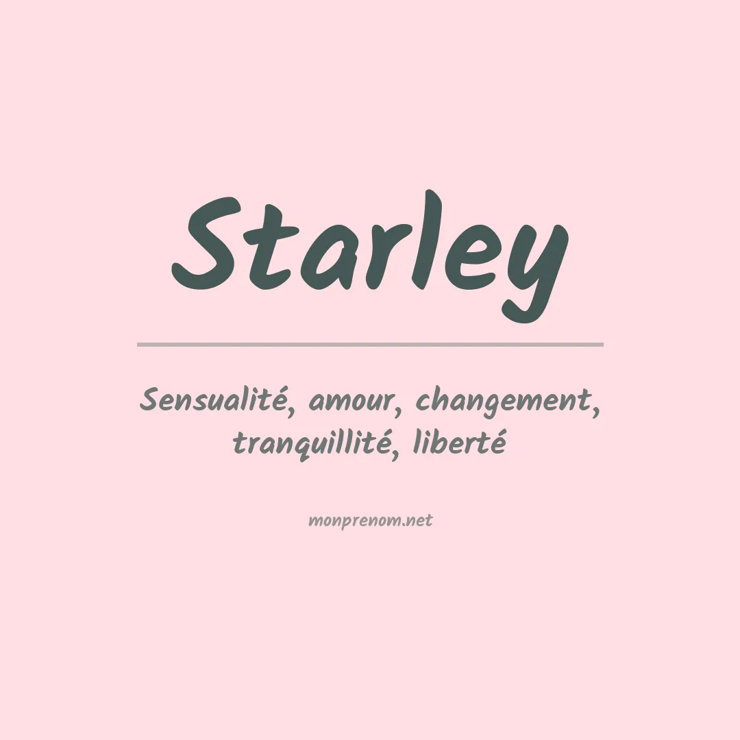 Signification du Prénom Starley