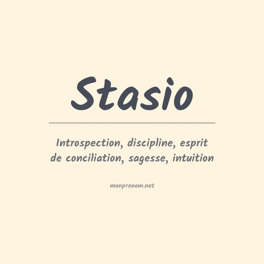 Signification du Prénom Stasio
