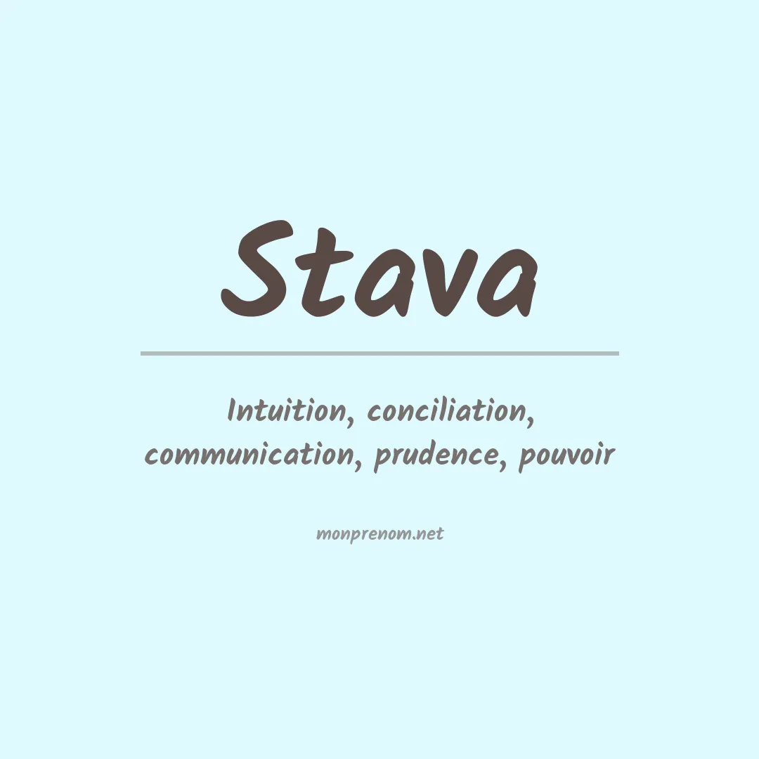 Signification du Prénom Stava