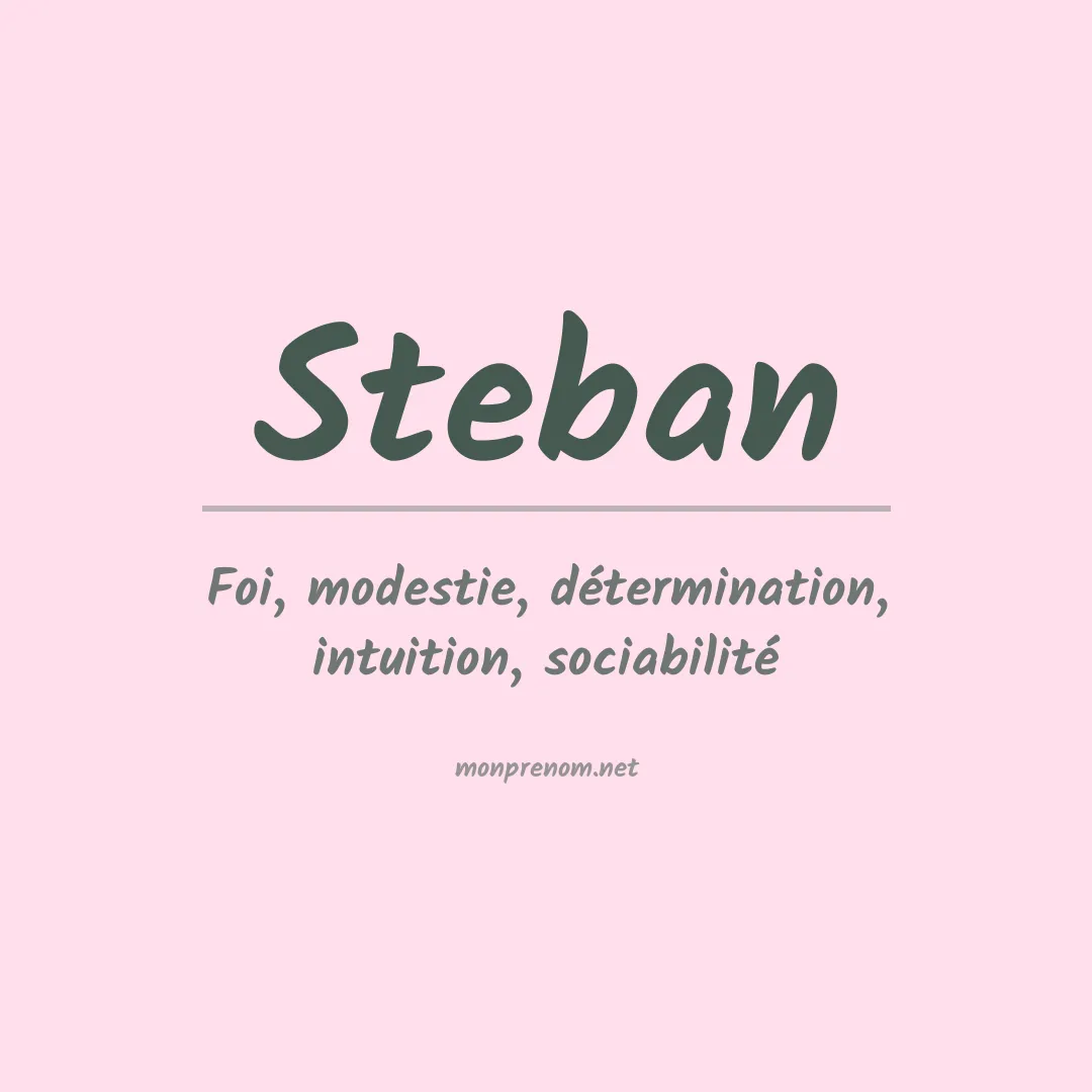 Signification du Prénom Steban Signification du Prénom Steban