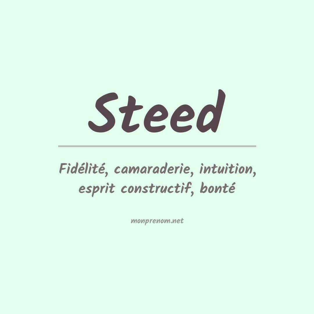 Signification du Prénom Steed