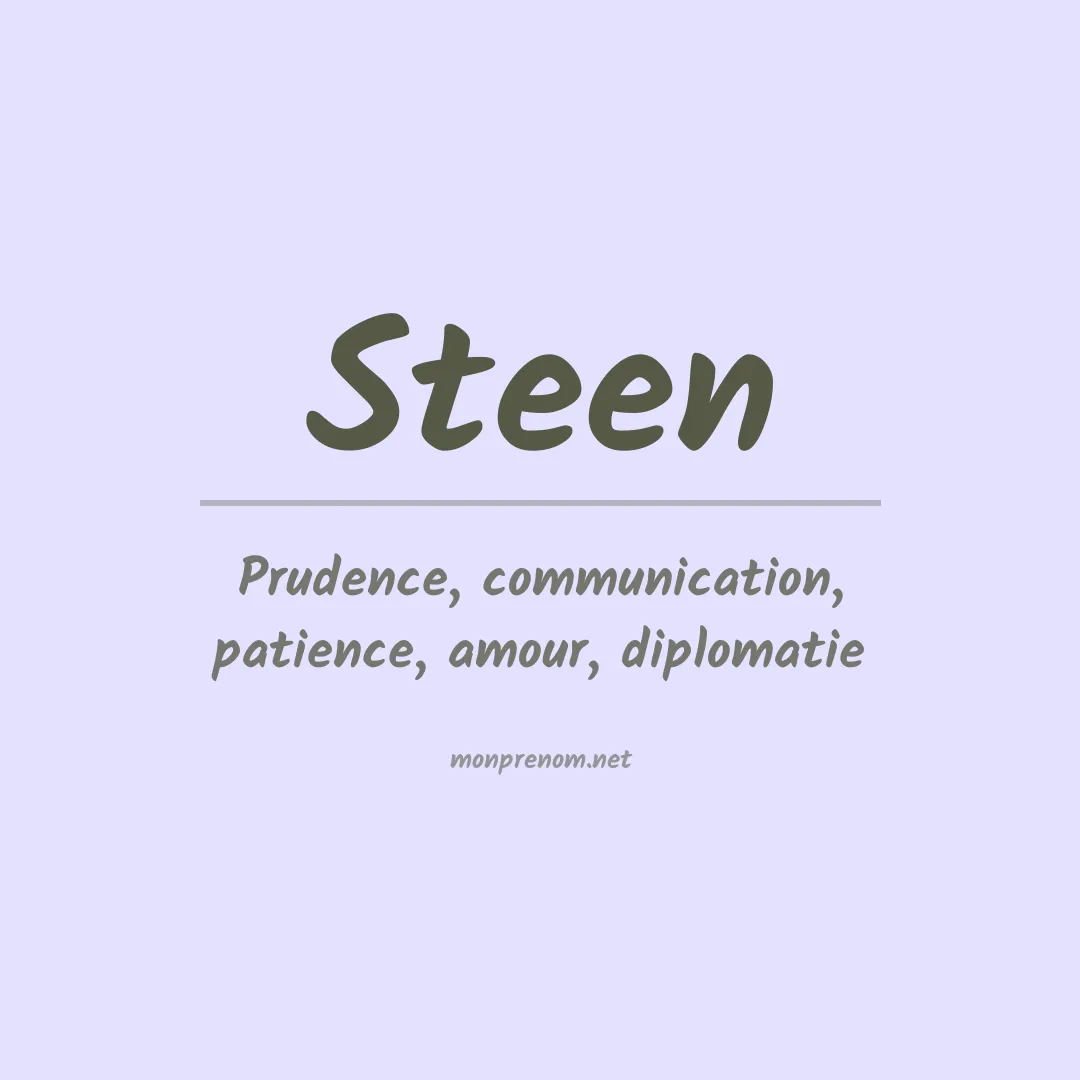 Signification du Prénom Steen