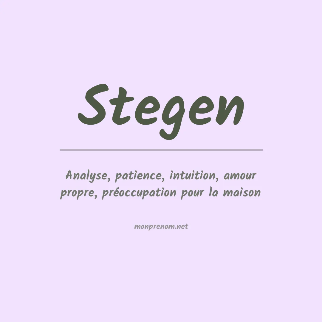 Signification du Prénom Stegen