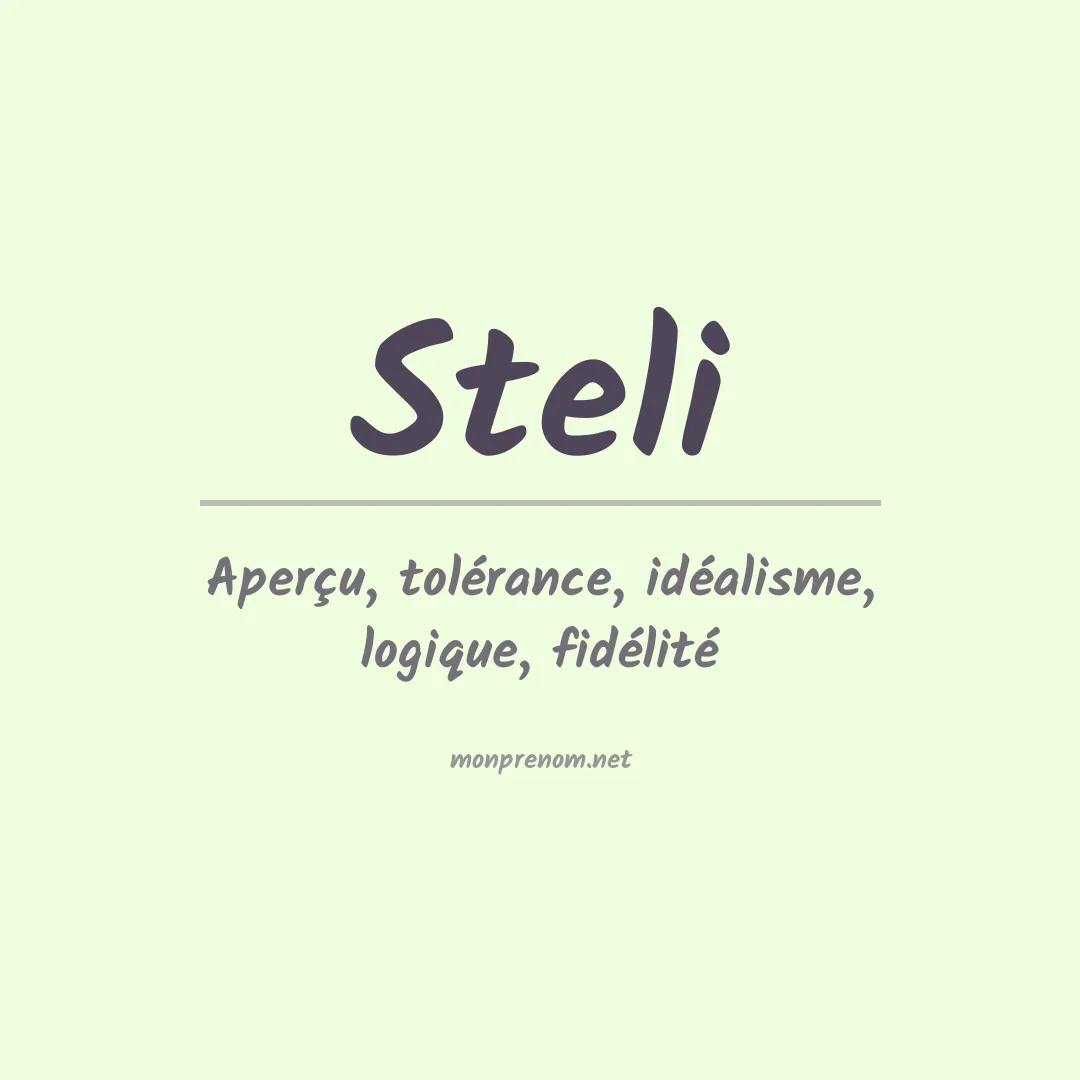 Signification du Prénom Steli