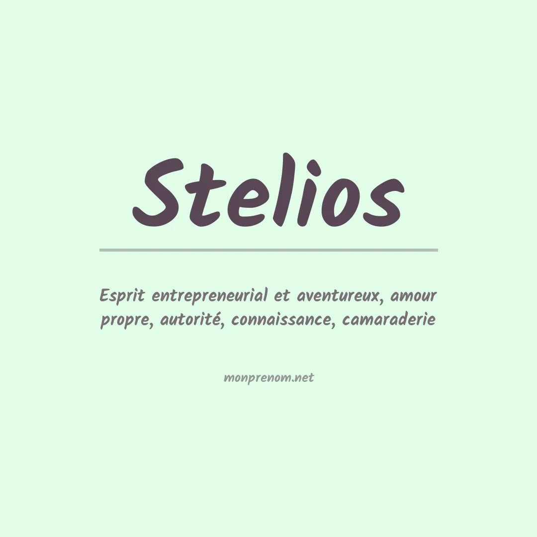 Signification du Prénom Stelios Signification du Prénom Stelios