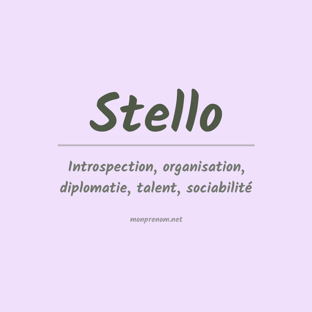 Signification du Prénom Stello Signification du Prénom Stello