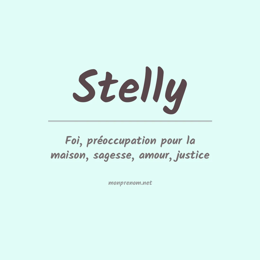 Signification du Prénom Stelly