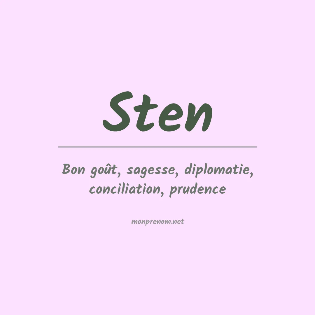 Signification du Prénom Sten