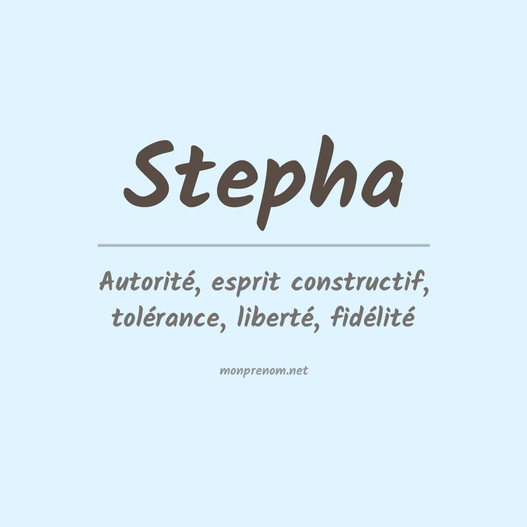 Signification du Prénom Stepha