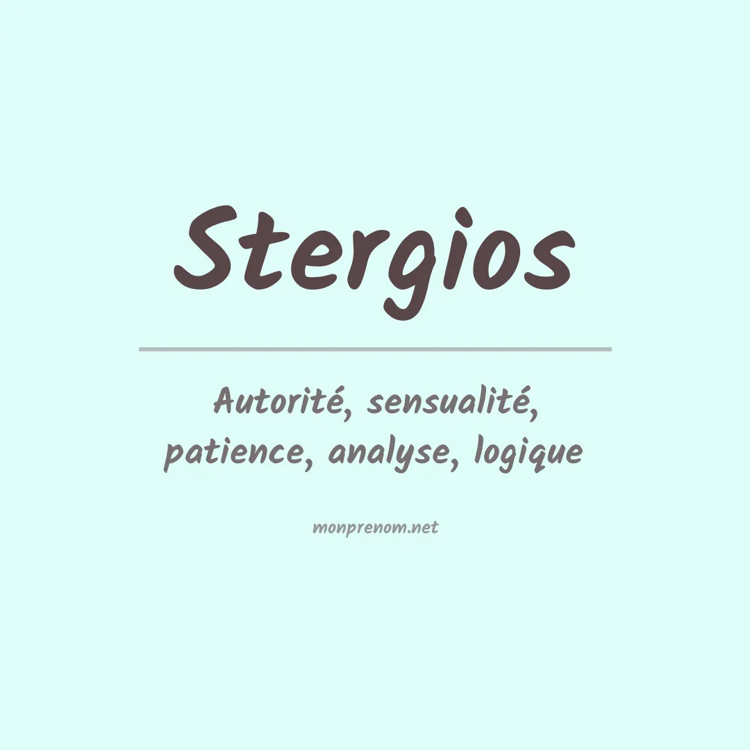 Signification du Prénom Stergios
