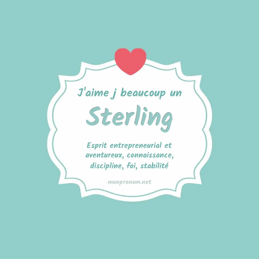 j'aime beaucoup Sterling