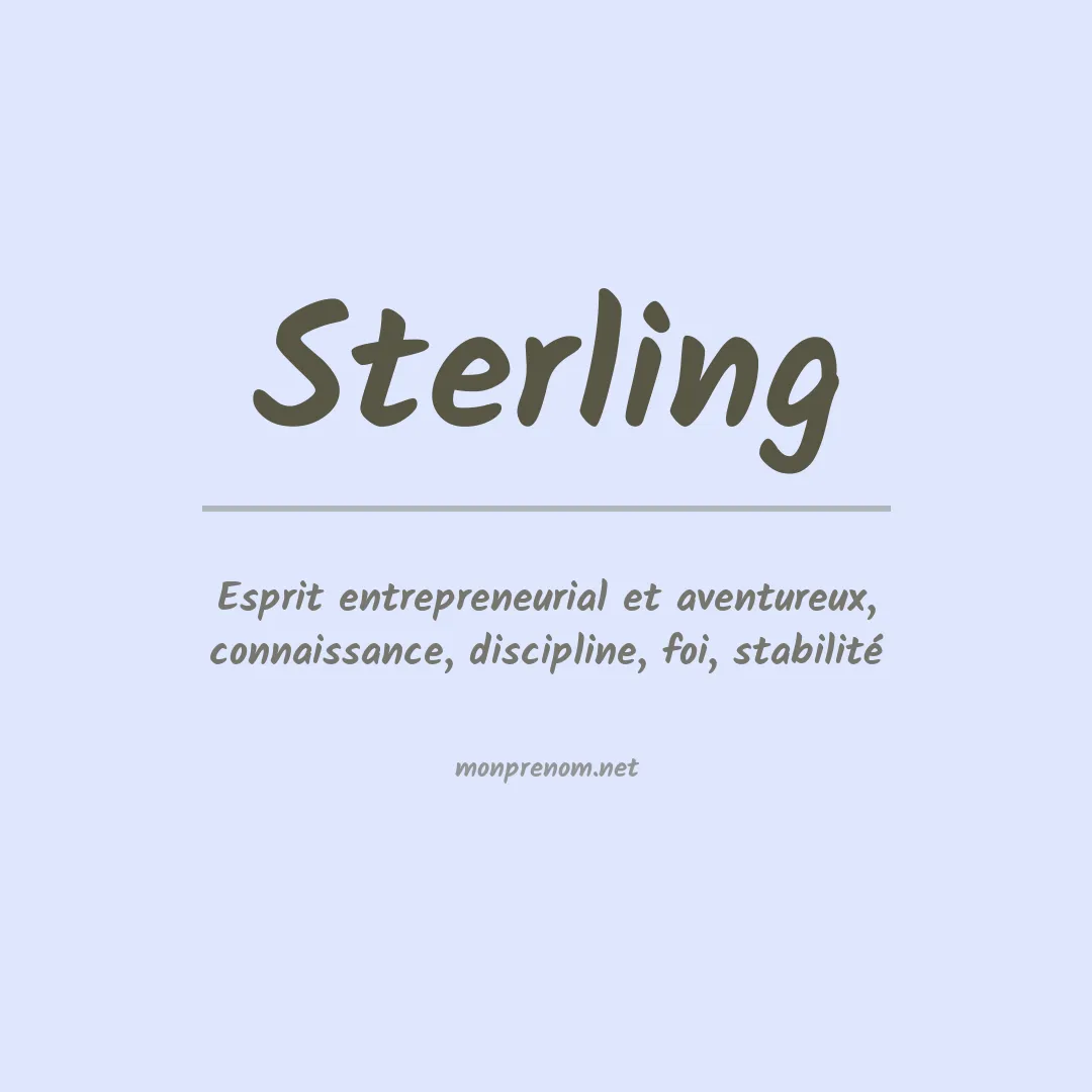 Signification du Prénom Sterling