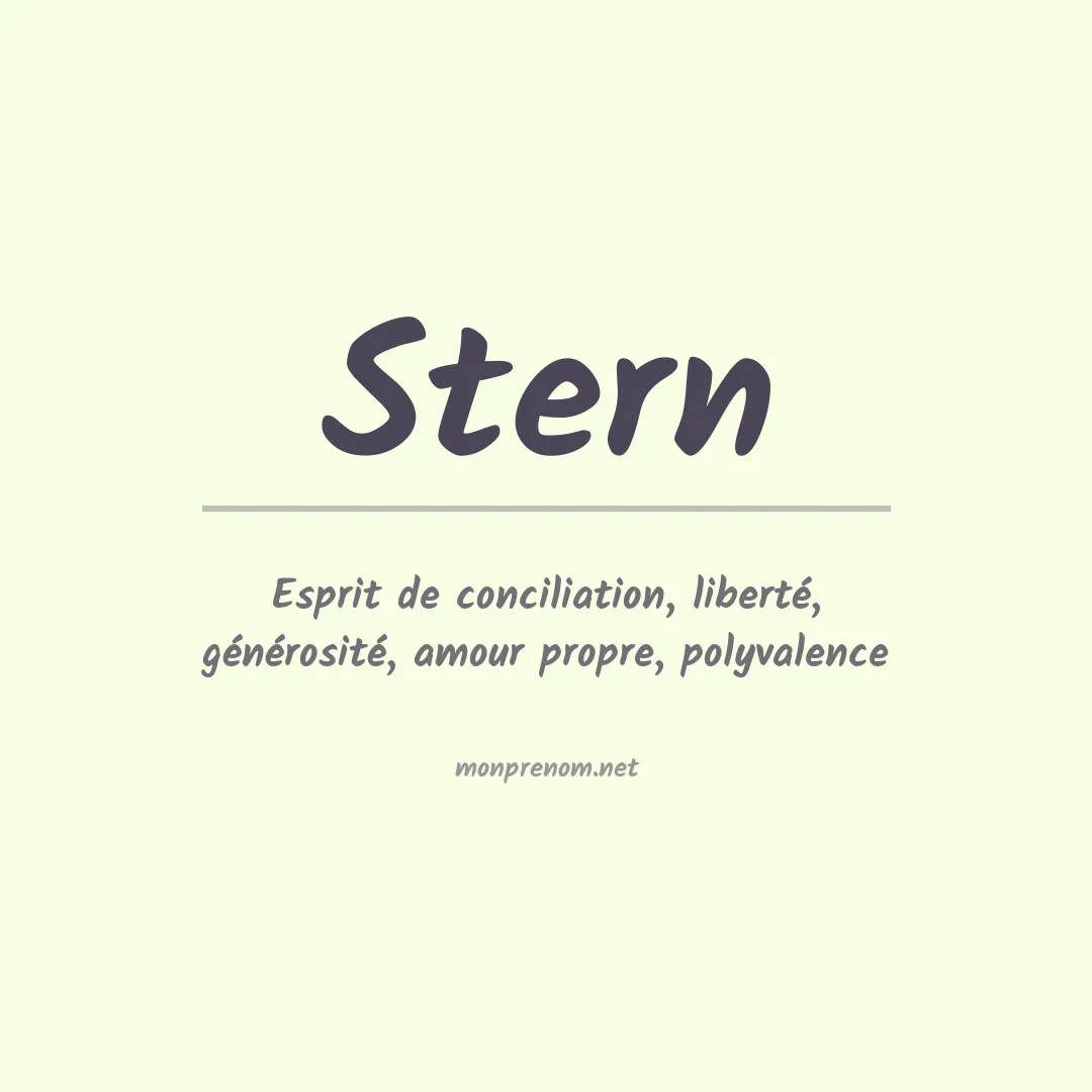 Signification du Prénom Stern