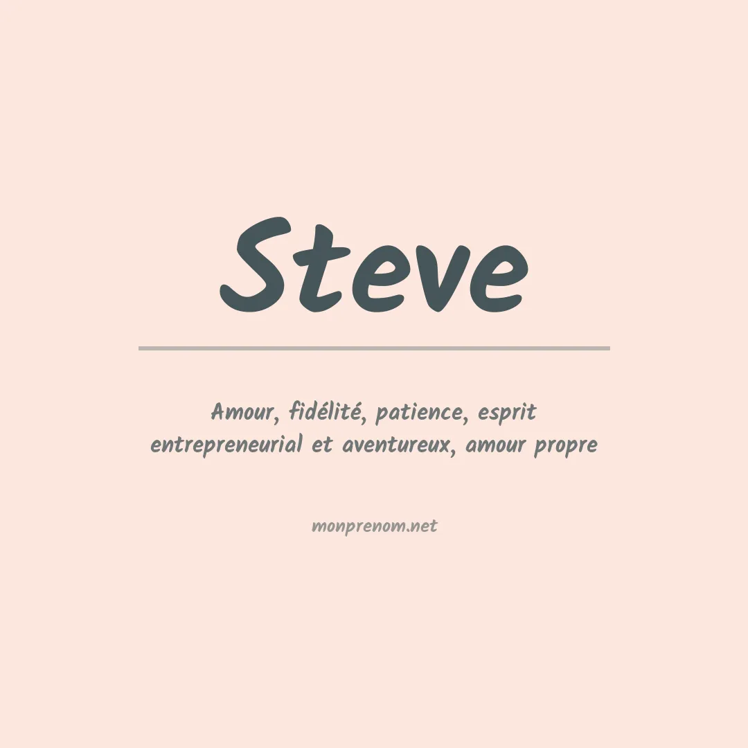 Signification du Prénom Steve