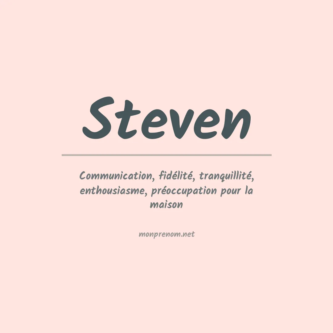 Signification du Prénom Steven