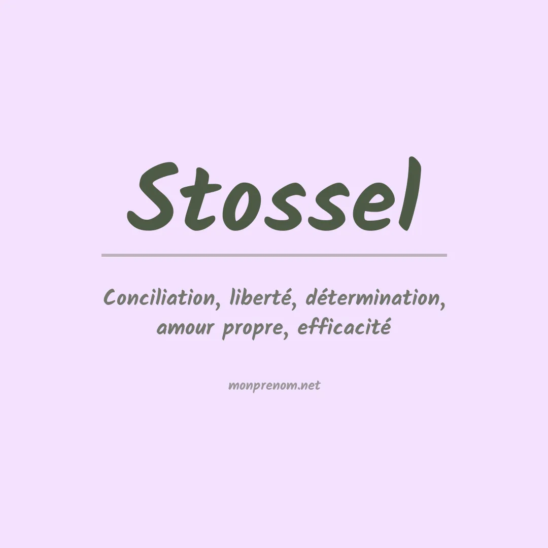 Signification du Prénom Stossel