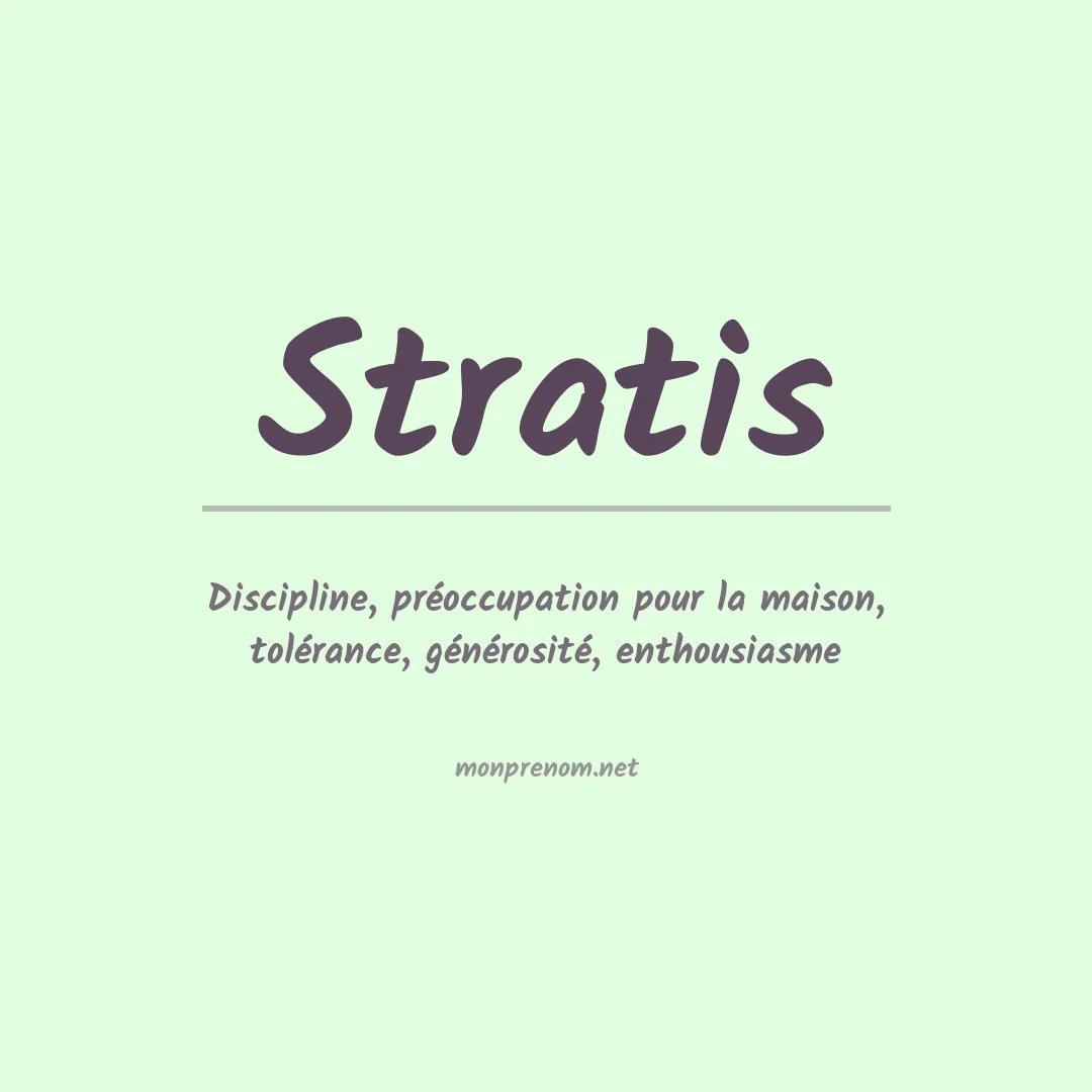 Signification du Prénom Stratis