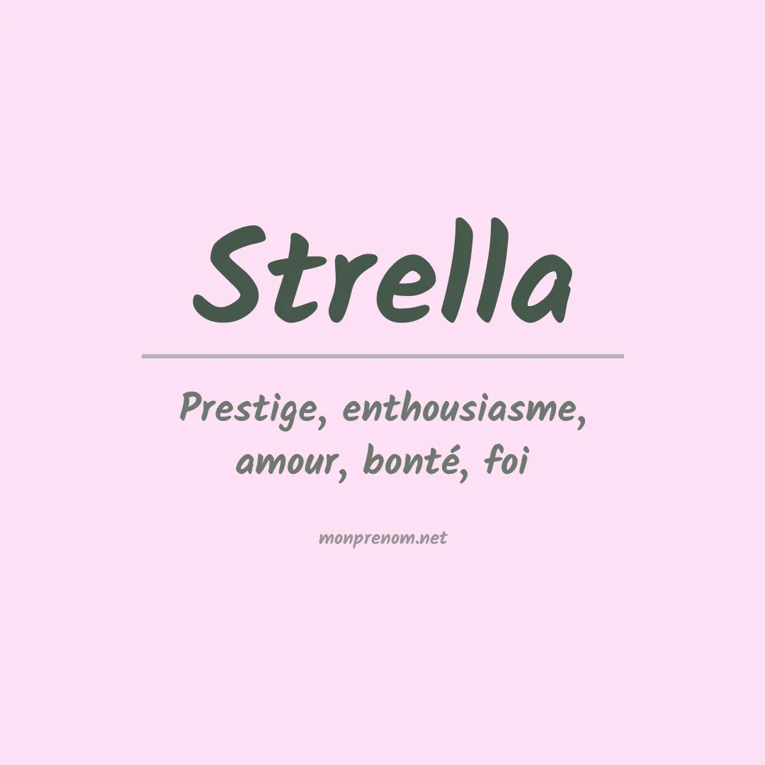 Signification du Prénom Strella