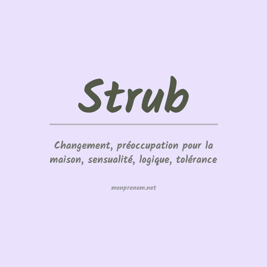 Signification du Prénom Strub