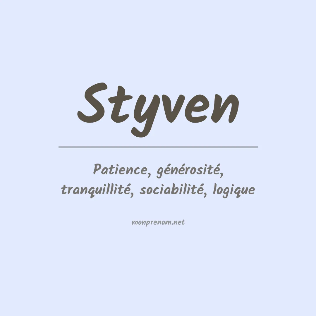 Signification du Prénom Styven