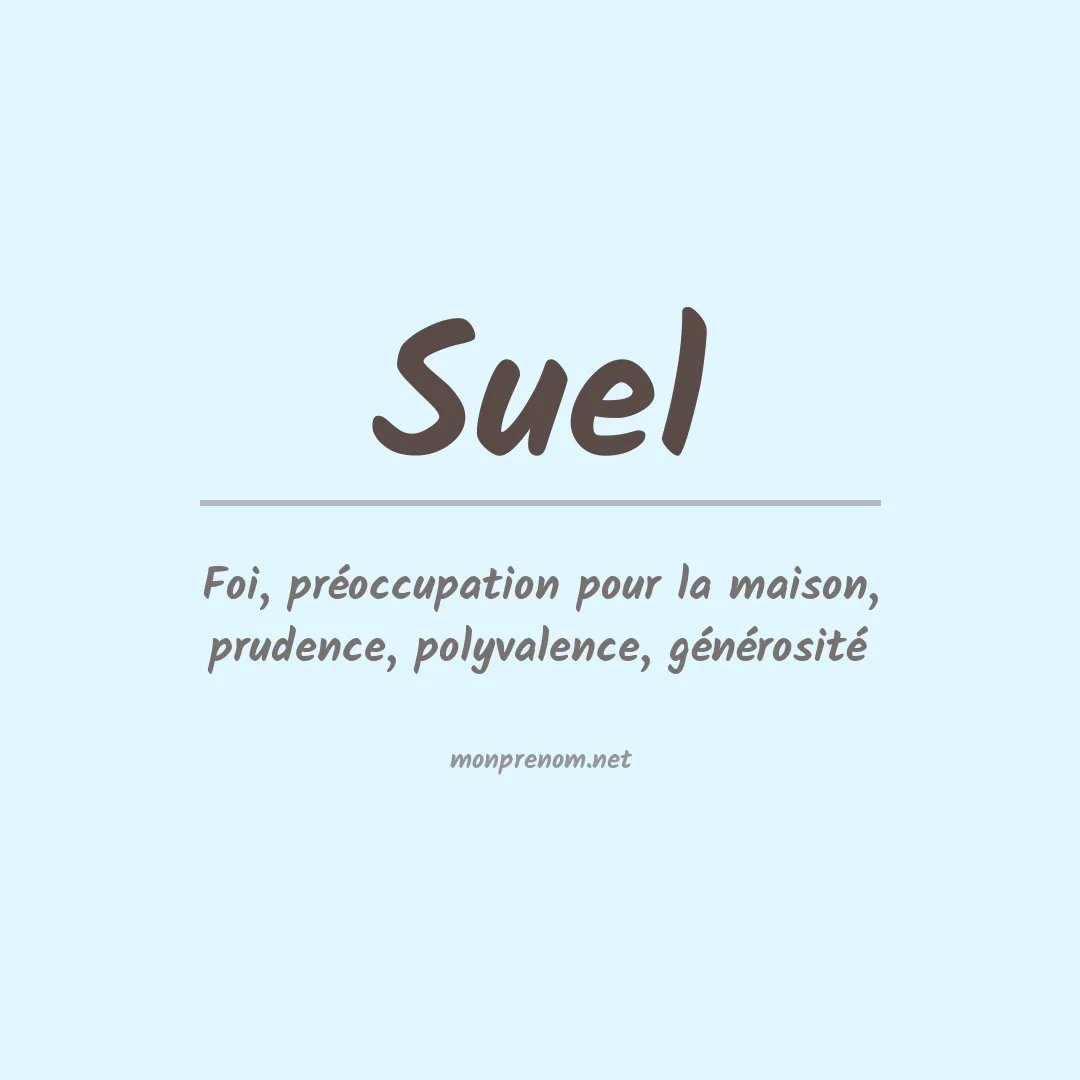 Signification du Prénom Suel