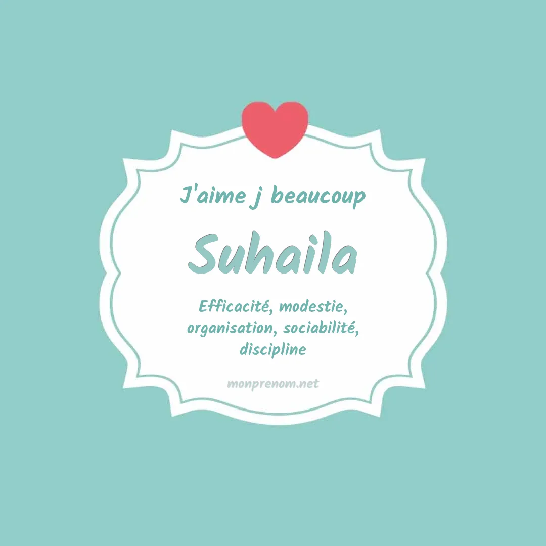 j'aime beaucoup Suhaila