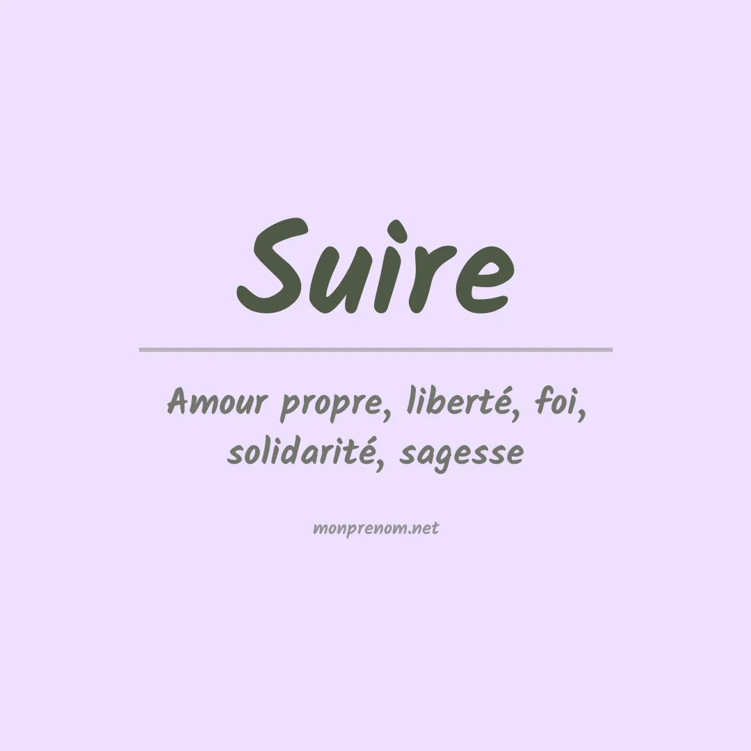 Signification du Prénom Suire